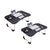 2X Black Portable Bed Table Adjustable Foldable Bed Sofa Study Table Laptop Mini Desk with Notebook Stand Cup Slot Home Decor