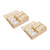 2X Beige Flip Top Underwear Storage Box Foldable Wardrobe Partition Drawer Home Organiser