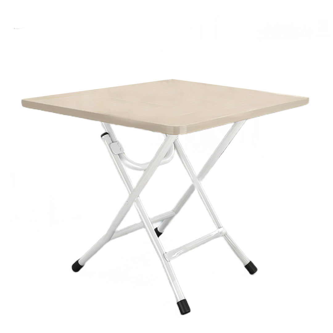 White Portable Square Table Standing Legs Foldable Furniture Home Decor
