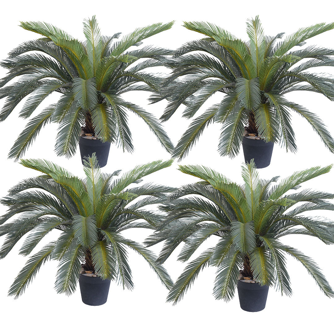 Soga 4 X 125cm Artificial Indoor Cycas Revoluta Cycad Sago Palm Fake Decoration Tree Pot Plant