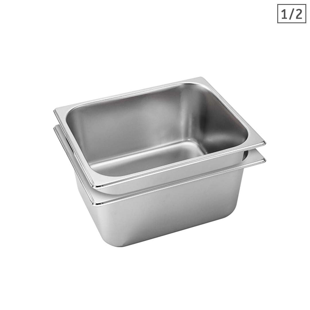 Soga 2 X Gastronorm Gn Pan Full Size 1/2 Gn Pan 15cm Deep Stainless Steel Tray