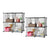 2X Black Portable 4-Cube Storage Organiser Foldable DIY Modular Grid Space Saving Shelf