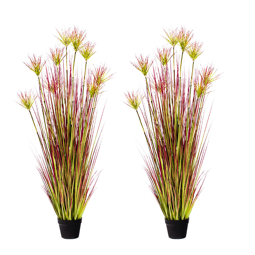 Soga 2 X 150cm Purple Red Artificial Indoor Potted Papyrus Plant Tree Fake Simulation Decorative