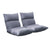 Soga 2 X Lounge Floor Recliner Adjustable Lazy Sofa Bed Folding Game Chair Grey