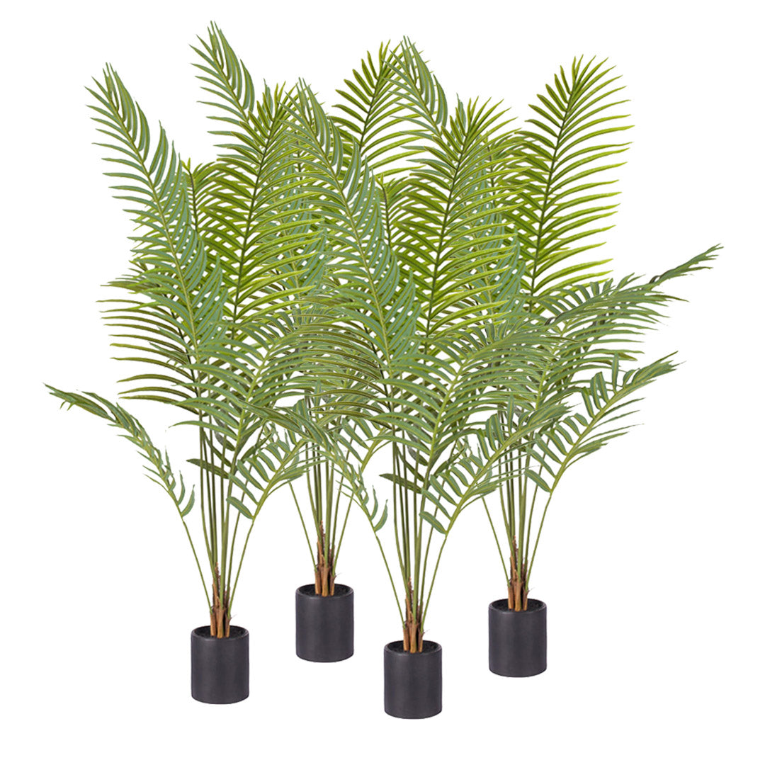 Soga 4 X 180cm Green Artificial Indoor Rogue Areca Palm Tree Fake Tropical Plant Home Office Decor