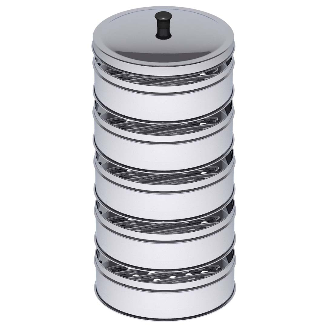 Soga 5 Tier 25cm Stainless Steel Steamers With Lid Work Inside Of Basket Pot Steamers