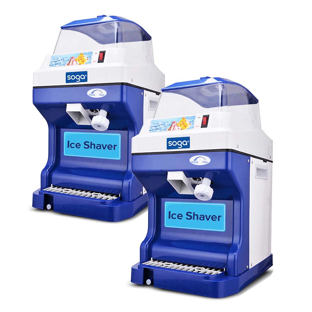 Soga 2 X Ice Shaver Commercial Electric Stainless Steel Ice Crusher Slicer Machine 180 Kg/H 88