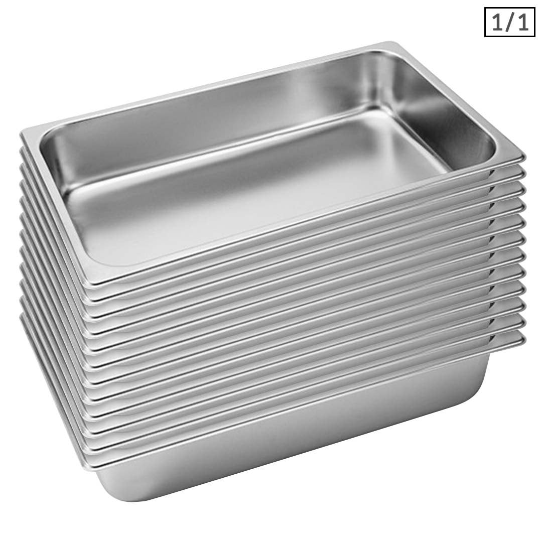 Soga 12 X Gastronorm Gn Pan Full Size 1/1 Gn Pan 10cm Deep Stainless Steel Tray
