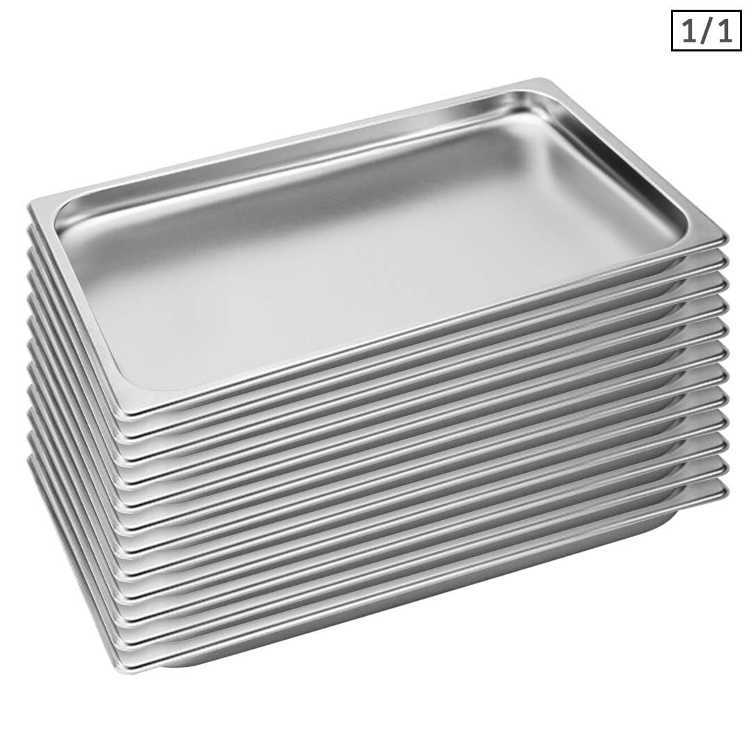 Soga 12 X Gastronorm Gn Pan Full Size 1/1 Gn Pan 2cm Deep Stainless Steel Tray