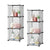 2X Black Portable 3 Tier Cube Storage Organiser Foldable DIY Modular Grid Space Saving Shelf