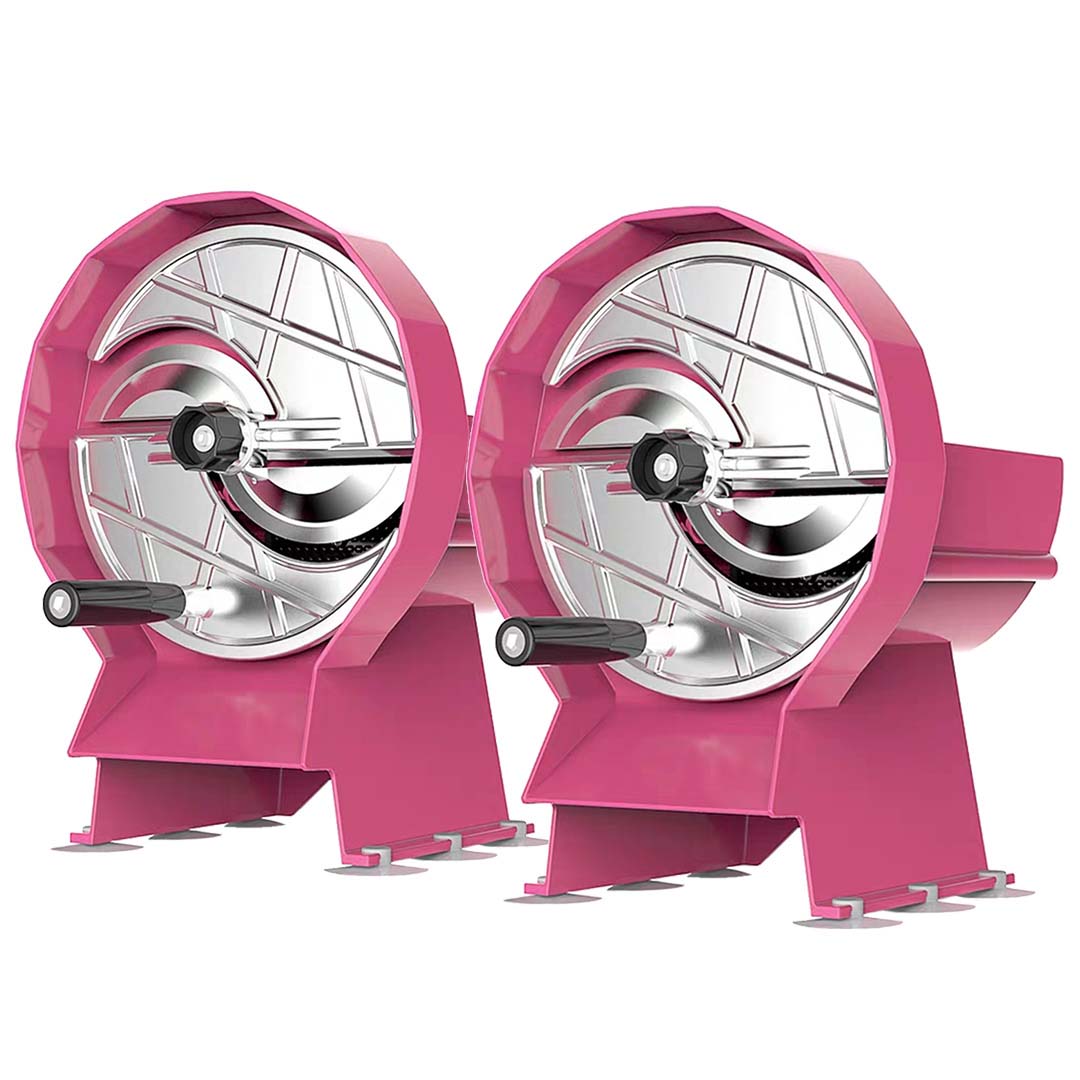 Soga 2 X Commercial Manual Vegetable Fruit Slicer Kitchen Cutter Machine Pink