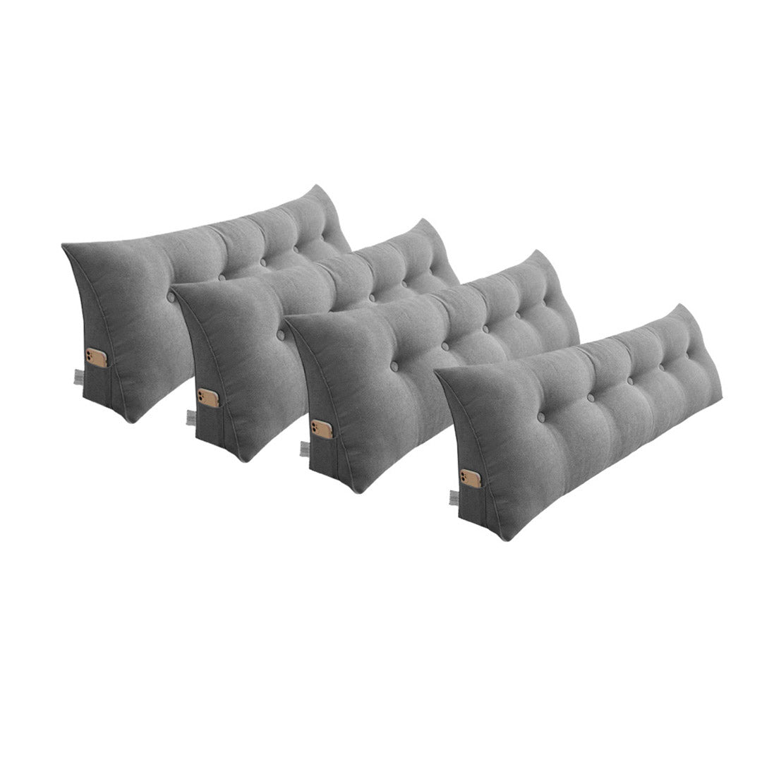 Soga 4 X 100cm Silver Triangular Wedge Bed Pillow Headboard Backrest Bedside Tatami Cushion Home Decor