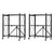 Soga 2 X 3 Tier Steel Black Foldable Kitchen Cart Multi Functional Shelves Portable Storage Organizer With Wheels