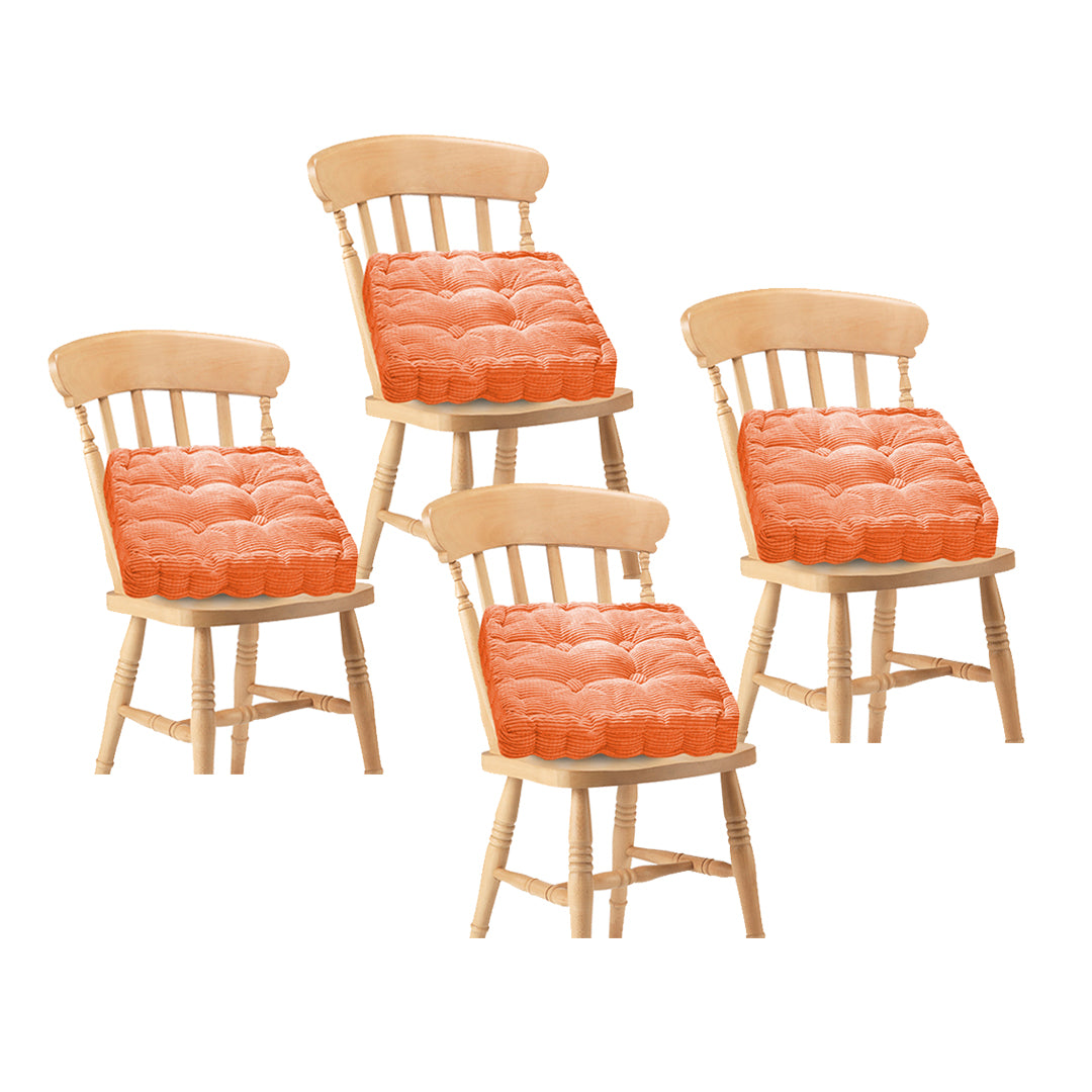 4X Orange Square Cushion Soft Leaning Plush Backrest Throw Seat Pillow Home Office Decor