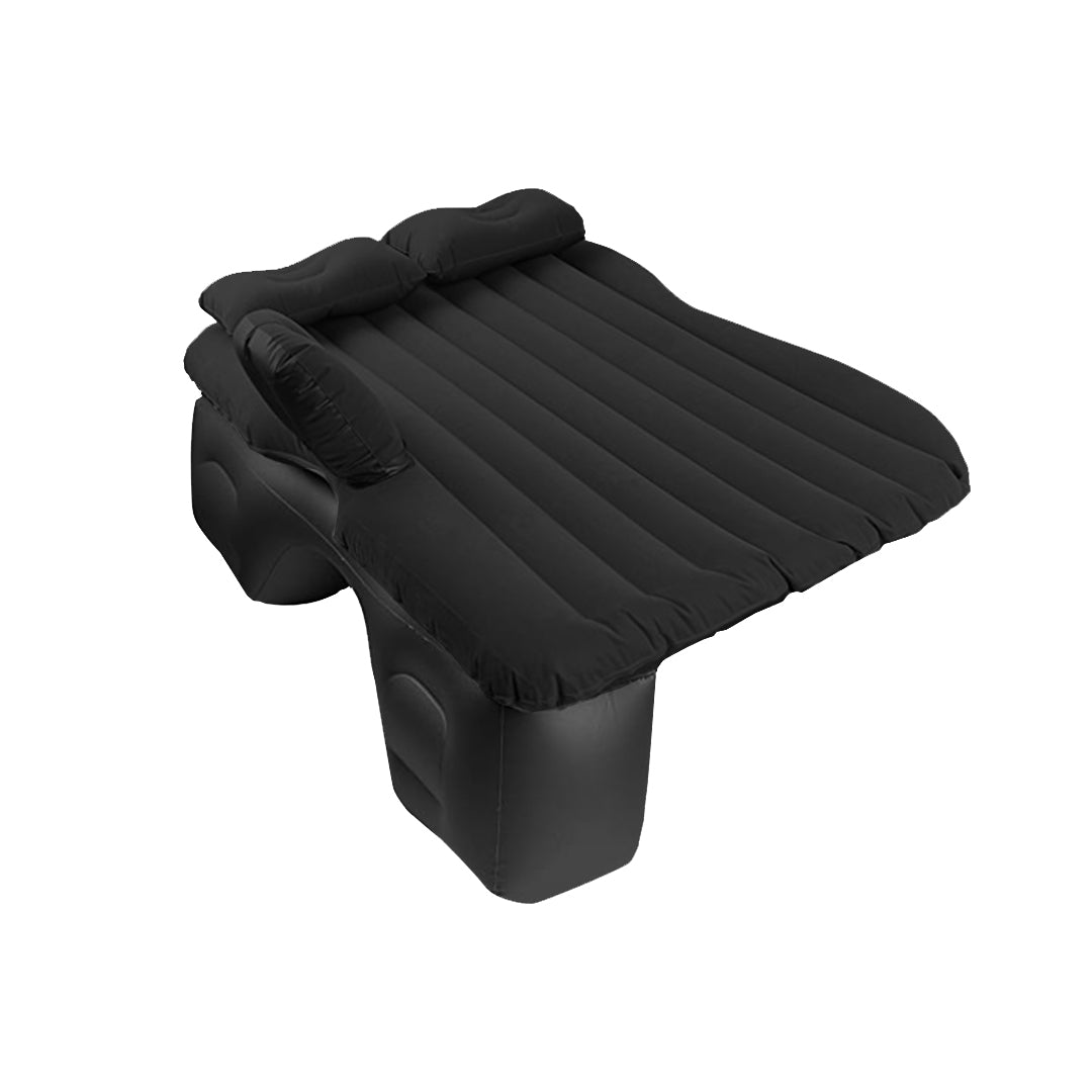 Black Stripe Inflatable Car Mattress Portable Camping Rest Air Bed Travel Compact Sleeping Kit Essentials