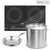 Soga Dual Burners Cooktop Stove, 21 L Stainless Steel Stockpot 30cm And 30cm Induction Fry Pan