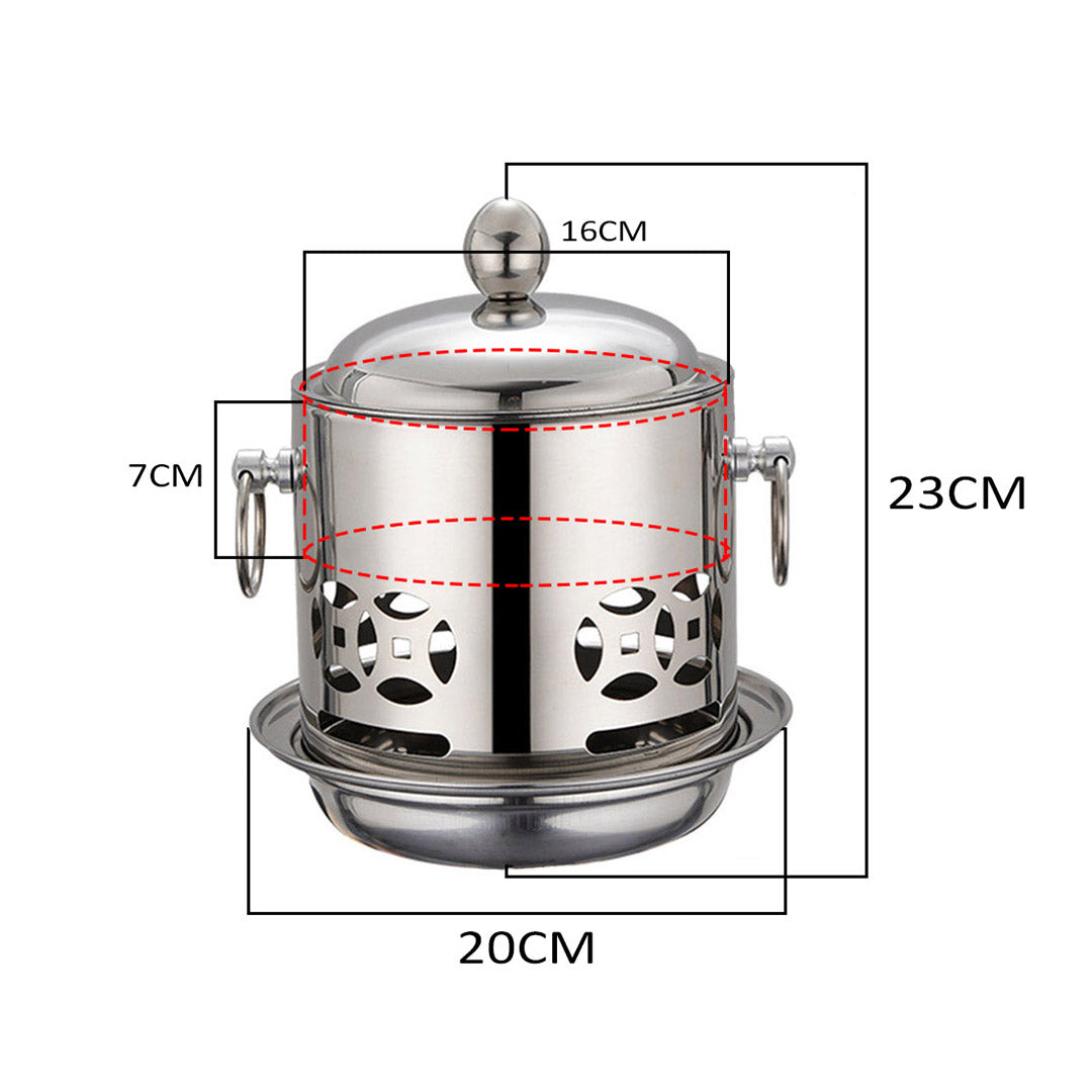 Soga 2 X Stainless Steel Mini Asian Buffet Hot Pot Single Person Shabu Alcohol Stove Burner With Lid