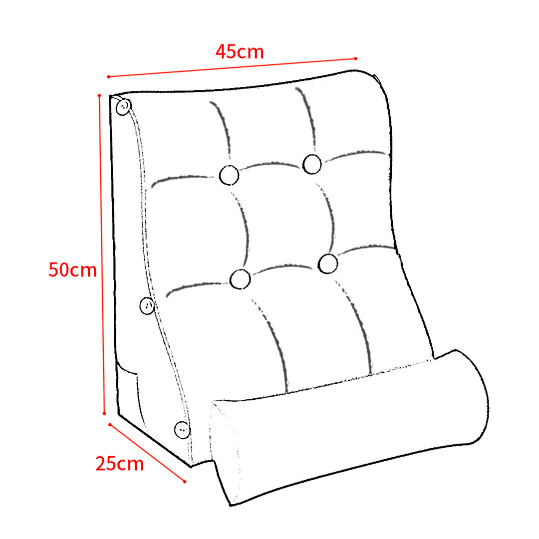 Soga 4 X 45cm White Triangular Wedge Lumbar Pillow Headboard Backrest Sofa Bed Cushion Home Decor