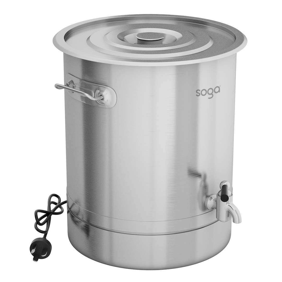 Soga 2 X 25 L Stainless Steel Urn Commercial Water Boiler 2200 W