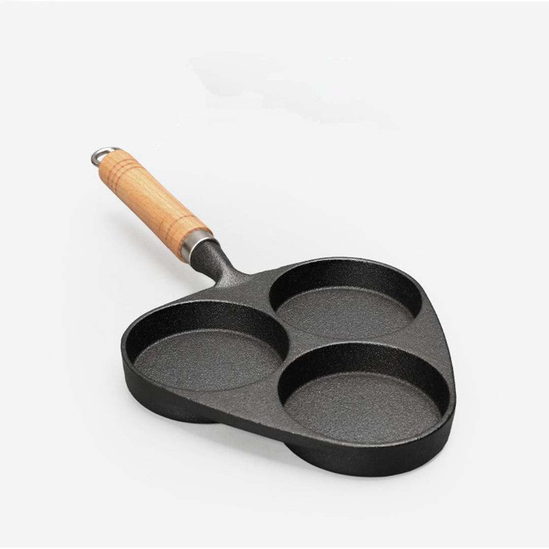 Soga 2 X 3 Mold Cast Iron Breakfast Fried Egg Pancake Omelette Fry Pan