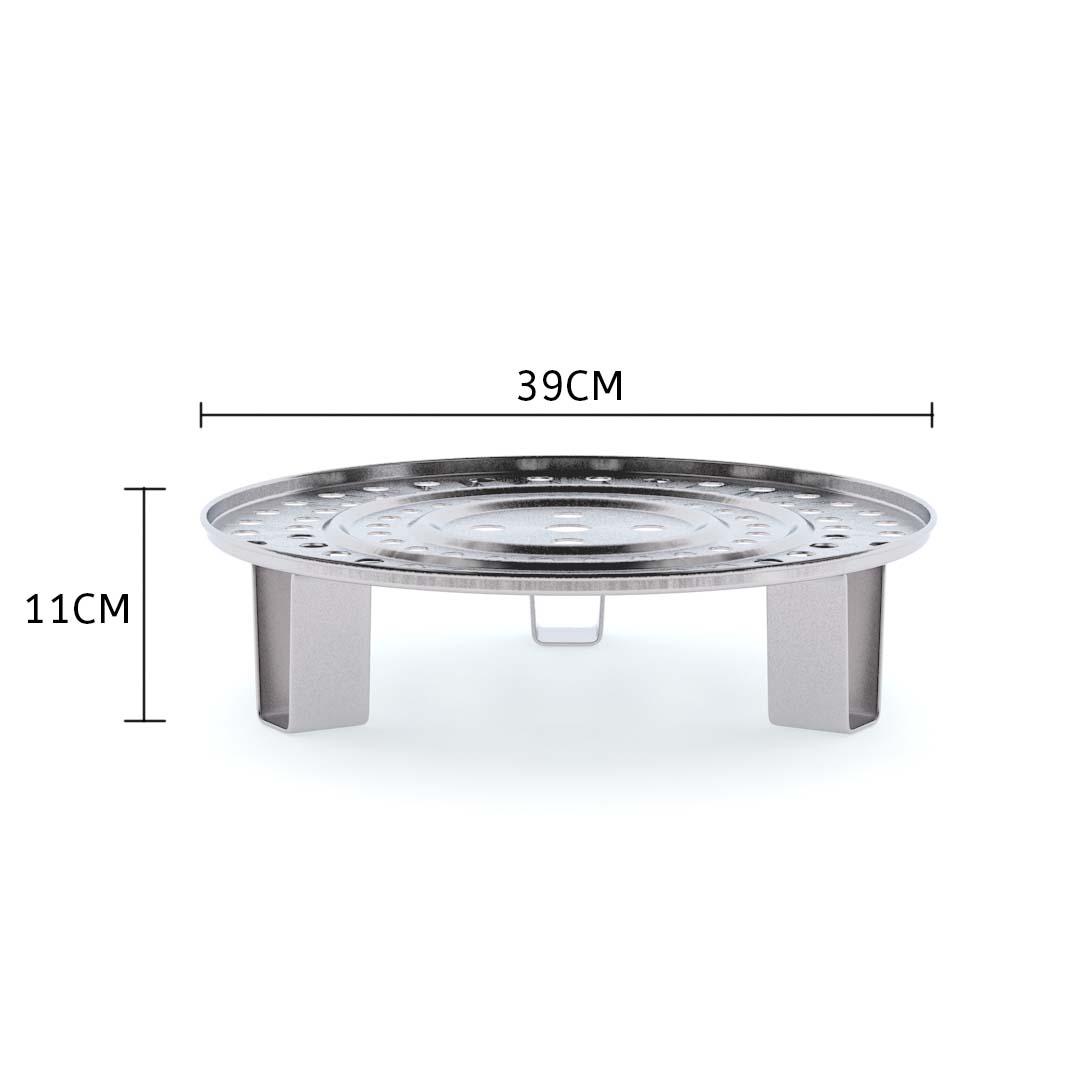 Soga 2 X 39cm Stainless Steel Steamer Insert Stock Pot Steaming Rack Stockpot Tray