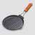 Soga 24cm Round Ribbed Cast Iron Steak Frying Grill Skillet Pan With Folding Wooden Handle