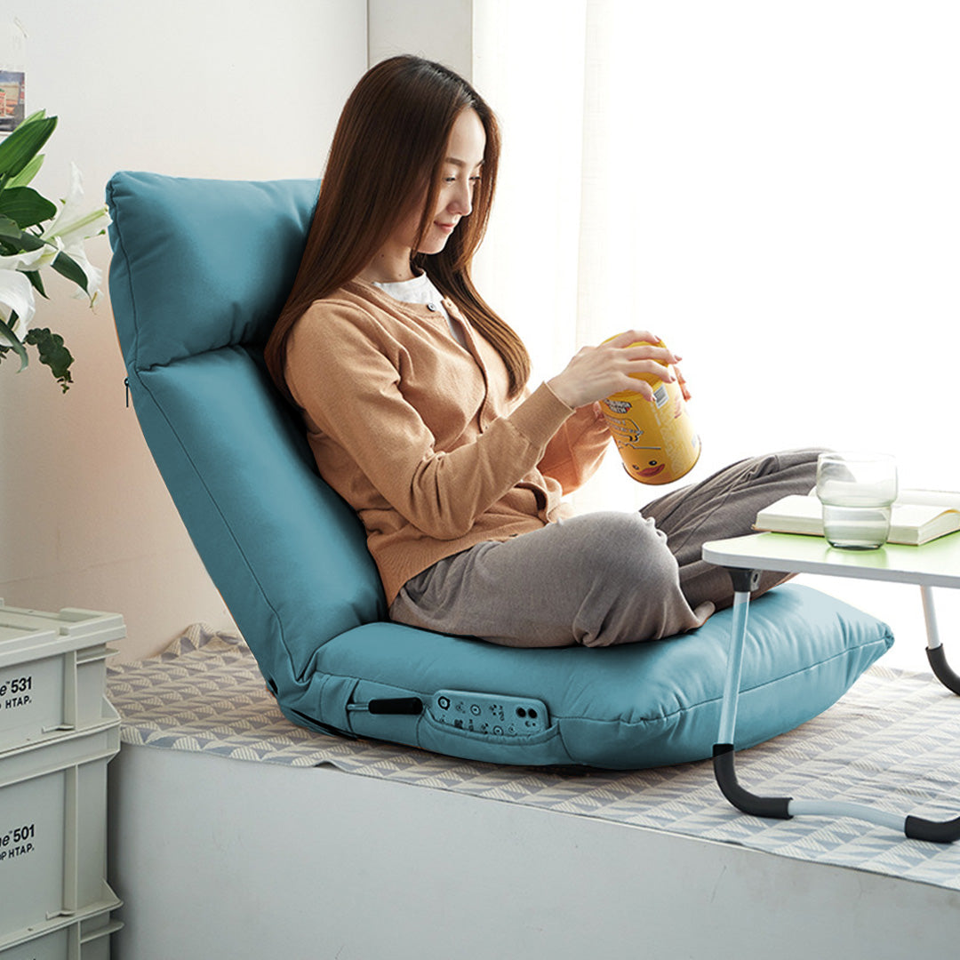 2X Green Lounge Recliner Lazy Sofa Bed Tatami Cushion Collapsible Backrest Seat Home Office Decor