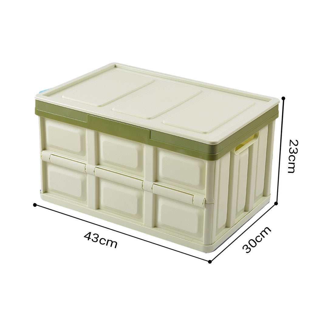 Soga 2 X 30 L Collapsible Car Trunk Storage Multifunctional Foldable Box Green