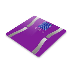 Soga 2 X Digital Body Fat Scale Bathroom Scales Weight Gym Glass Water Lcd Purple/Pink