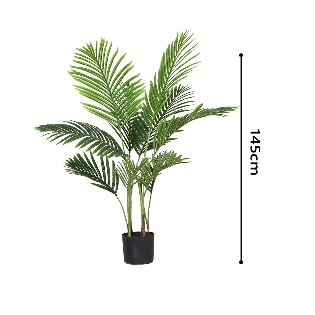 4X 145cm Green Artificial Indoor Swallowtail Sunflower Tree Fake Plant Simulation Decorative