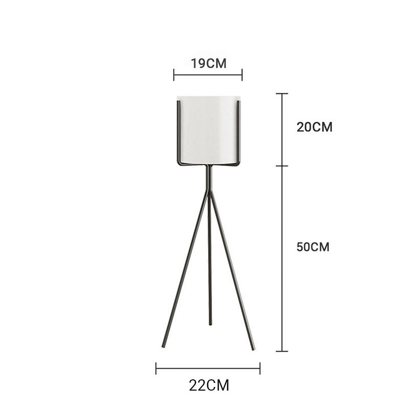 Soga 2 X 70cm Tripod Flower Pot Plant Stand With White Flowerpot Holder Rack Indoor Display