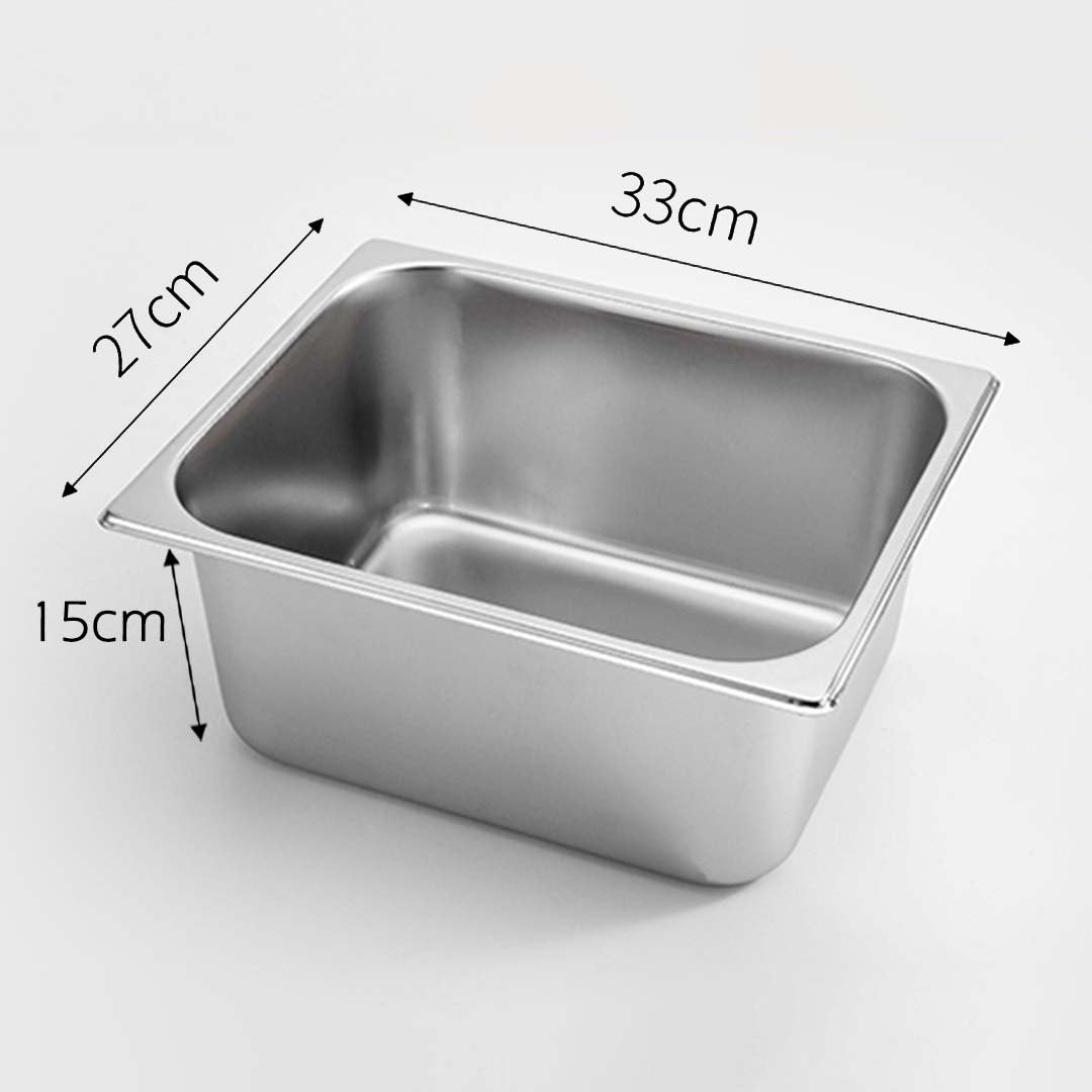 Soga 2 X Gastronorm Gn Pan Full Size 1/2 Gn Pan 15cm Deep Stainless Steel Tray