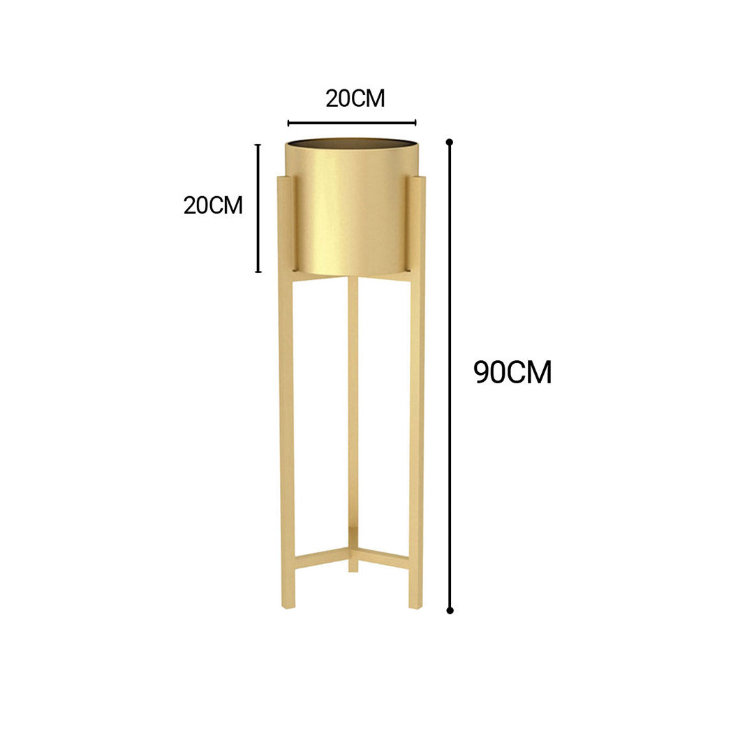 Soga 4 X 90cm Gold Metal Plant Stand With Flower Pot Holder Corner Shelving Rack Indoor Display