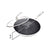 Soga 32cm Stainless Steel Tri Ply Frying Cooking Fry Pan Textured Non Stick Interior Skillet With Glass Lid