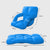 Soga 2 X Foldable Lounge Cushion Adjustable Floor Lazy Recliner Chair With Armrest Blue