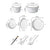 Soga Diamond Pattern Ceramic Dinnerware Crockery Soup Bowl Plate Server Kitchen Home Decor Set Of 22