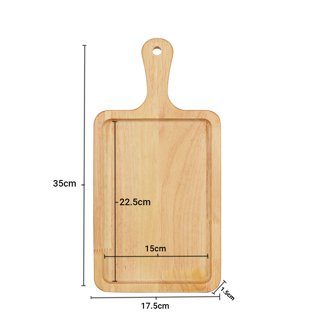 Soga 2 X 35cm Rectangle Premium Wooden Oak Food Serving Tray Charcuterie Board Paddle Home Decor
