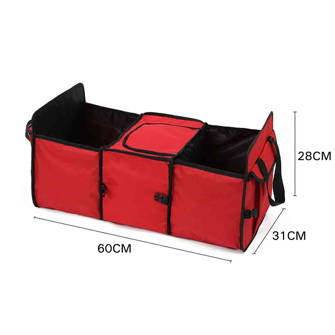 Soga 2 X Car Portable Storage Box Waterproof Oxford Cloth Multifunction Organizer Red