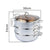 Soga 3 Tier 30cm Heavy Duty Stainless Steel Food Steamer Vegetable Pot Stackable Pan Insert With Glass Lid