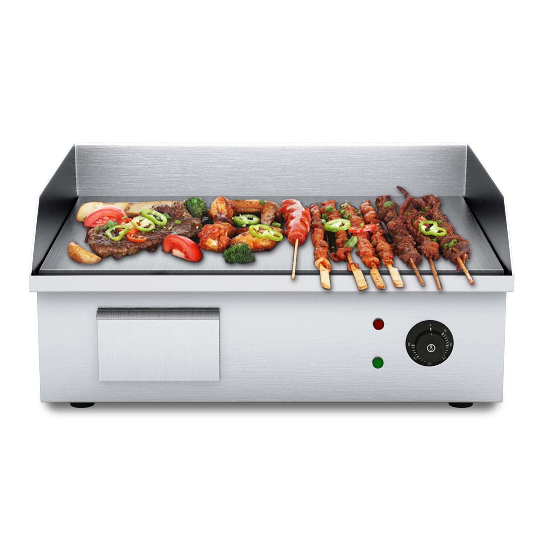Soga 2 X Electric Stainless Steel Flat Griddle Grill Bbq Hot Plate 2200 W