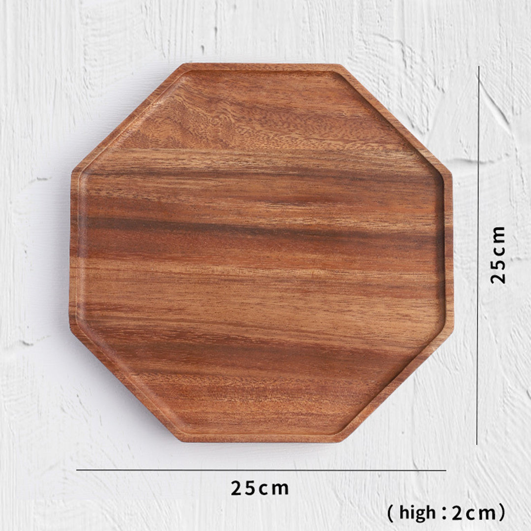 Soga 25cm Octagon Wooden Acacia Food Serving Tray Charcuterie Board Centerpiece Home Decor