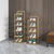 2X 5 Tier Gold Plated Metal Shoe Organizer Space Saving Portable Footwear Storage Shelf