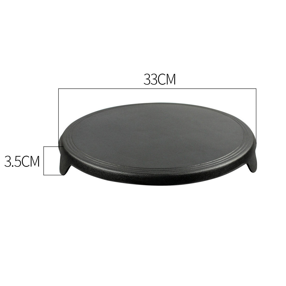Soga 2 X 33 Cm Reversible Round Cast Iron Induction Crepes Pan Baking Cookie Pancake Pizza Bakeware