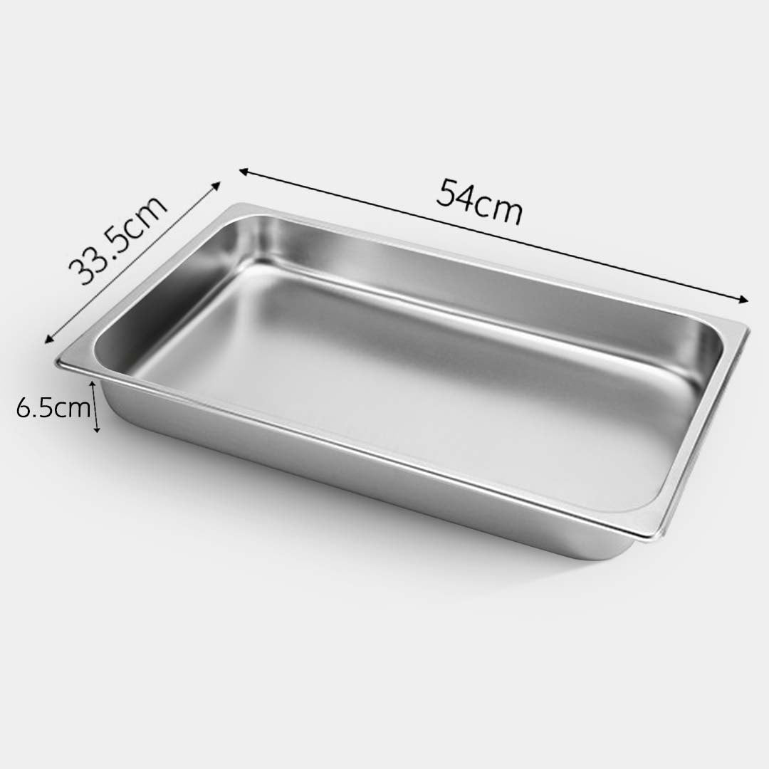 Soga 2 X Gastronorm Gn Pan Full Size 1/1 Gn Pan 6.5cm Deep Stainless Steel Tray