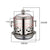 Soga Stainless Steel Mini Asian Buffet Hot Pot Single Person Shabu Alcohol Stove Burner With Lid