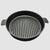 Soga 2 X 25cm Round Ribbed Cast Iron Frying Pan Skillet Steak Sizzle Platter With Handle