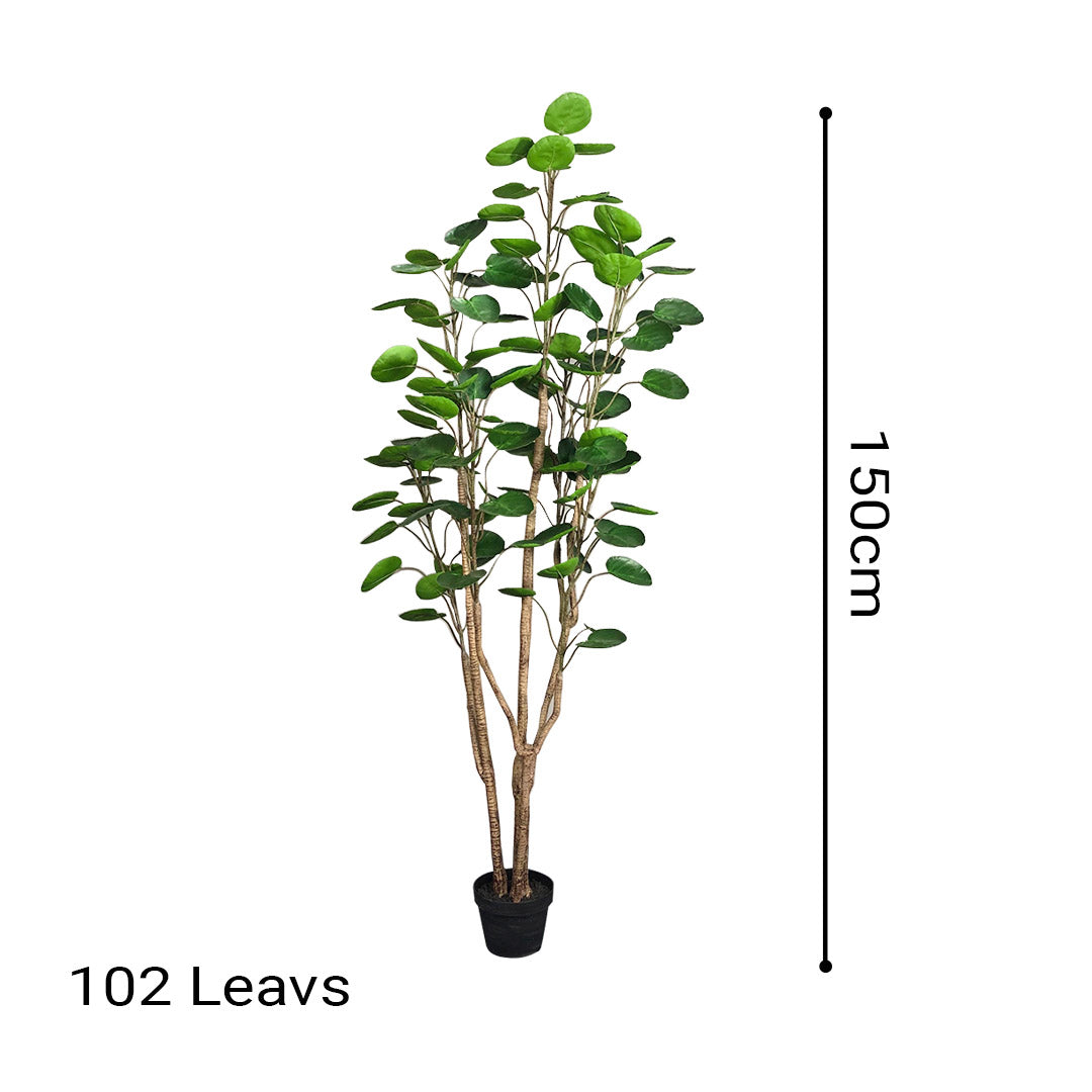 Soga 4 X 150cm Green Artificial Indoor Pocket Money Tree Fake Plant Simulation Decorative