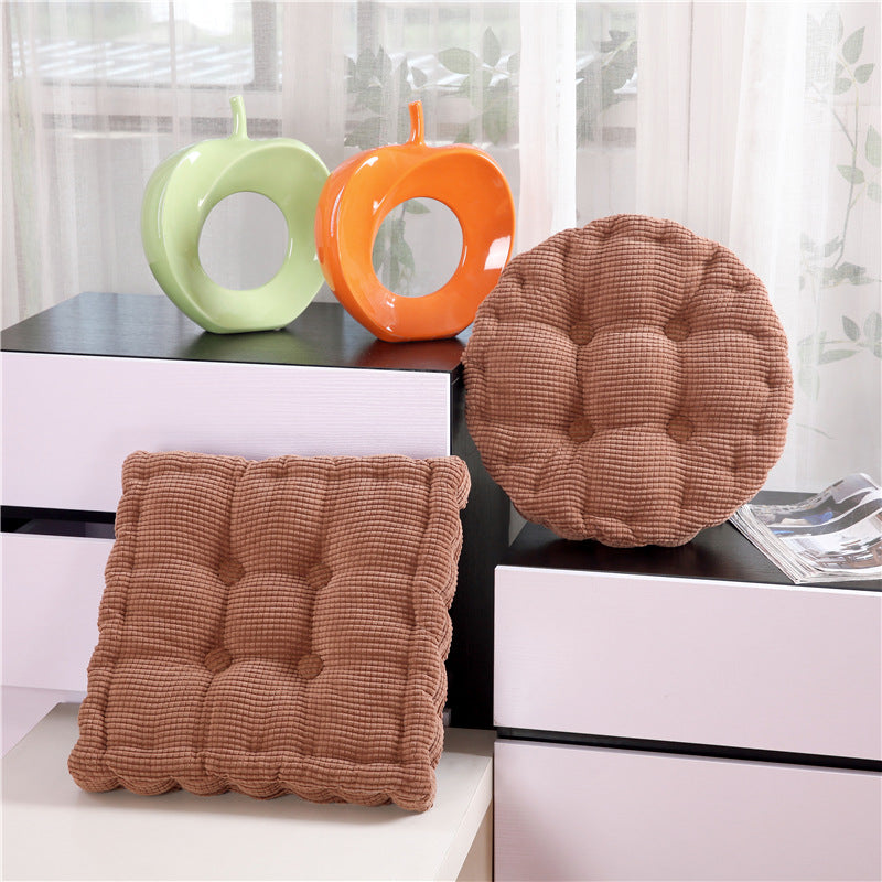 Coffee Round Cushion Soft Leaning Plush Backrest Throw Seat Pillow Home Office Decor