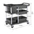 Soga 2 X 3 Tier Commercial Soiled Food Trolley Dirty Plate Cart Five Buckets Kitchen Food Utility