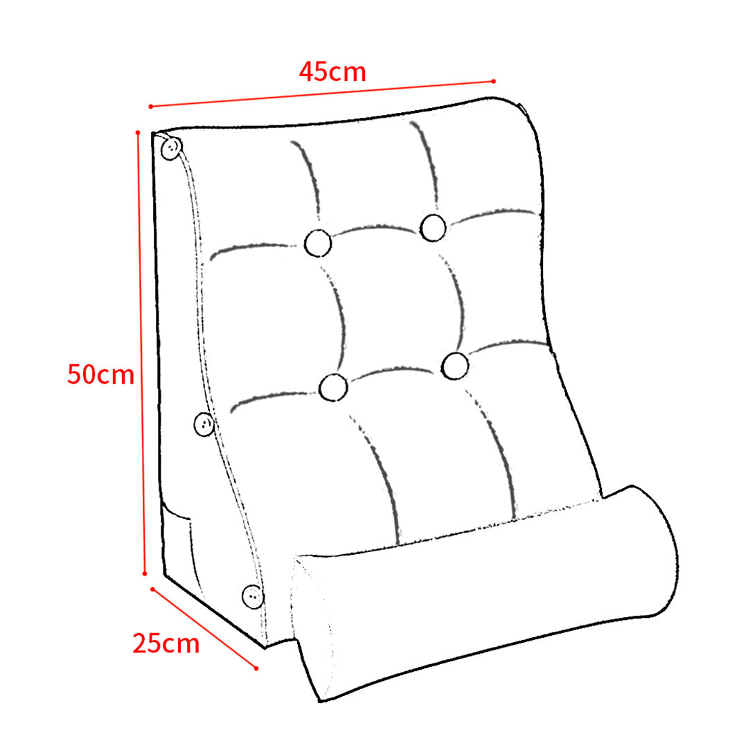 Soga 2 X 45cm Peach Triangular Wedge Lumbar Pillow Headboard Backrest Sofa Bed Cushion Home Decor